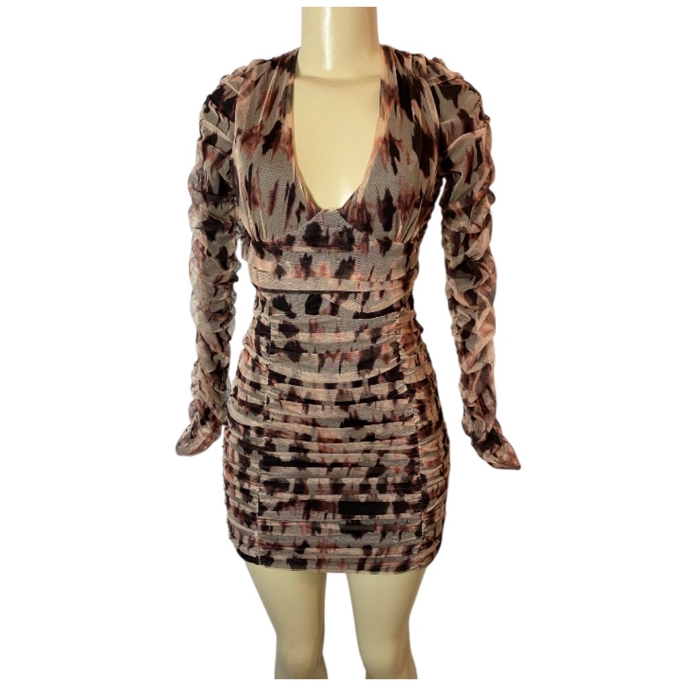 Zara Multicolor Patterned Mini Dress - Picture 3 of 11